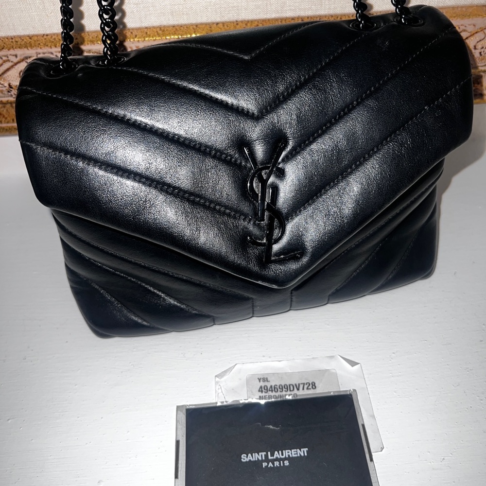 Saint Laurent LOU LOU bag in small NERO/NERO